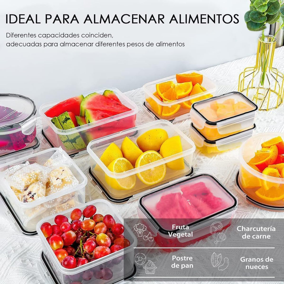 48er Frischhaltedosen mit Deckel, Meal Prep Boxen, Vorratsdosen Set (24 Behälter+24 Deckel), Aufbewa