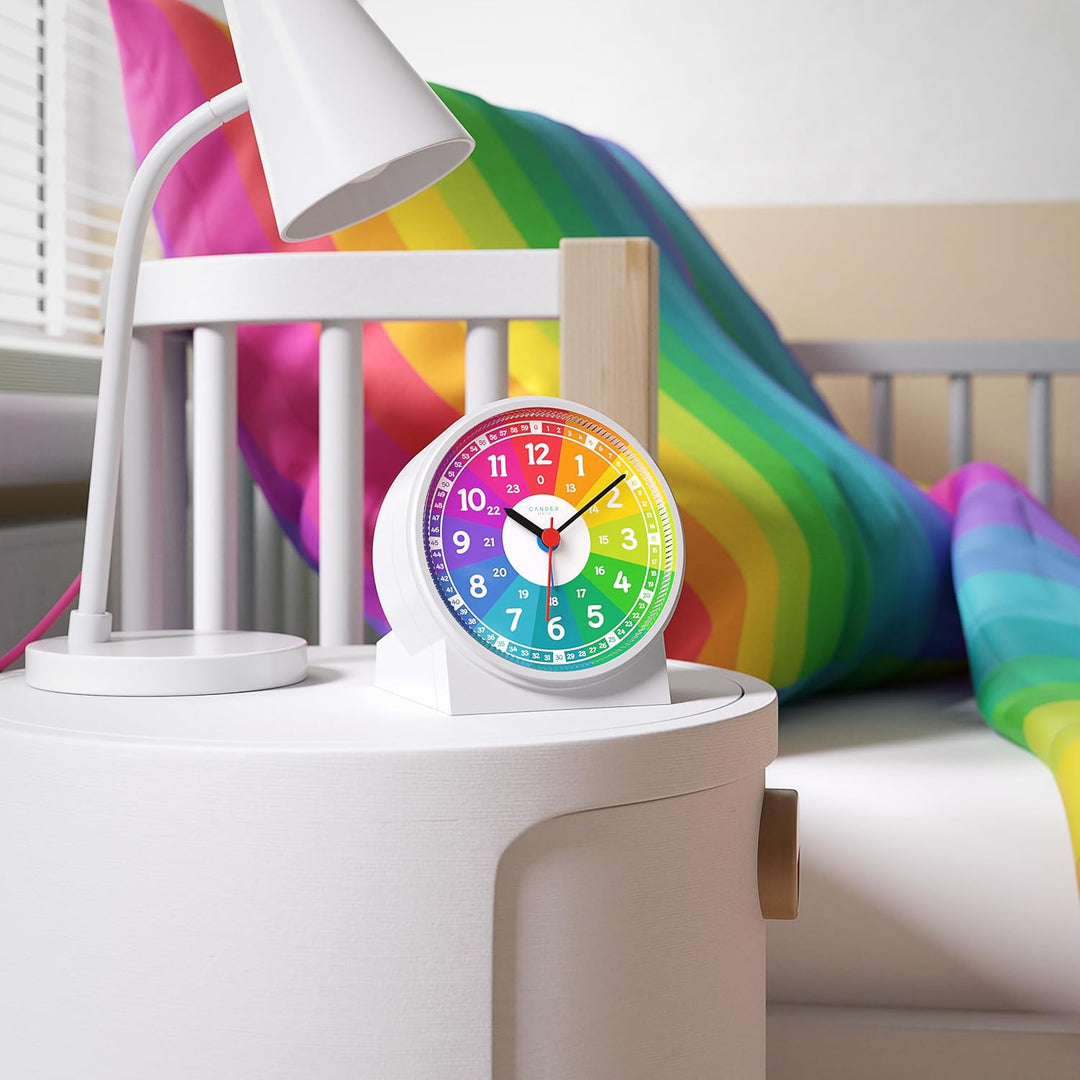 Cander Berlin MNU 1009 R Kinderwecker Wecker Kinder lautlos bunt geräuschlos Licht Snooze Tischuhr B
