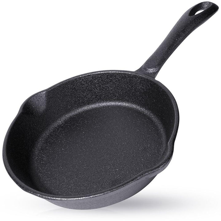 ORION Bratpfanne Gusseisen Pfanne Schmorpfanne Teller BBQ 16 cm mit Griff Induktion, 16 cm mit Griff