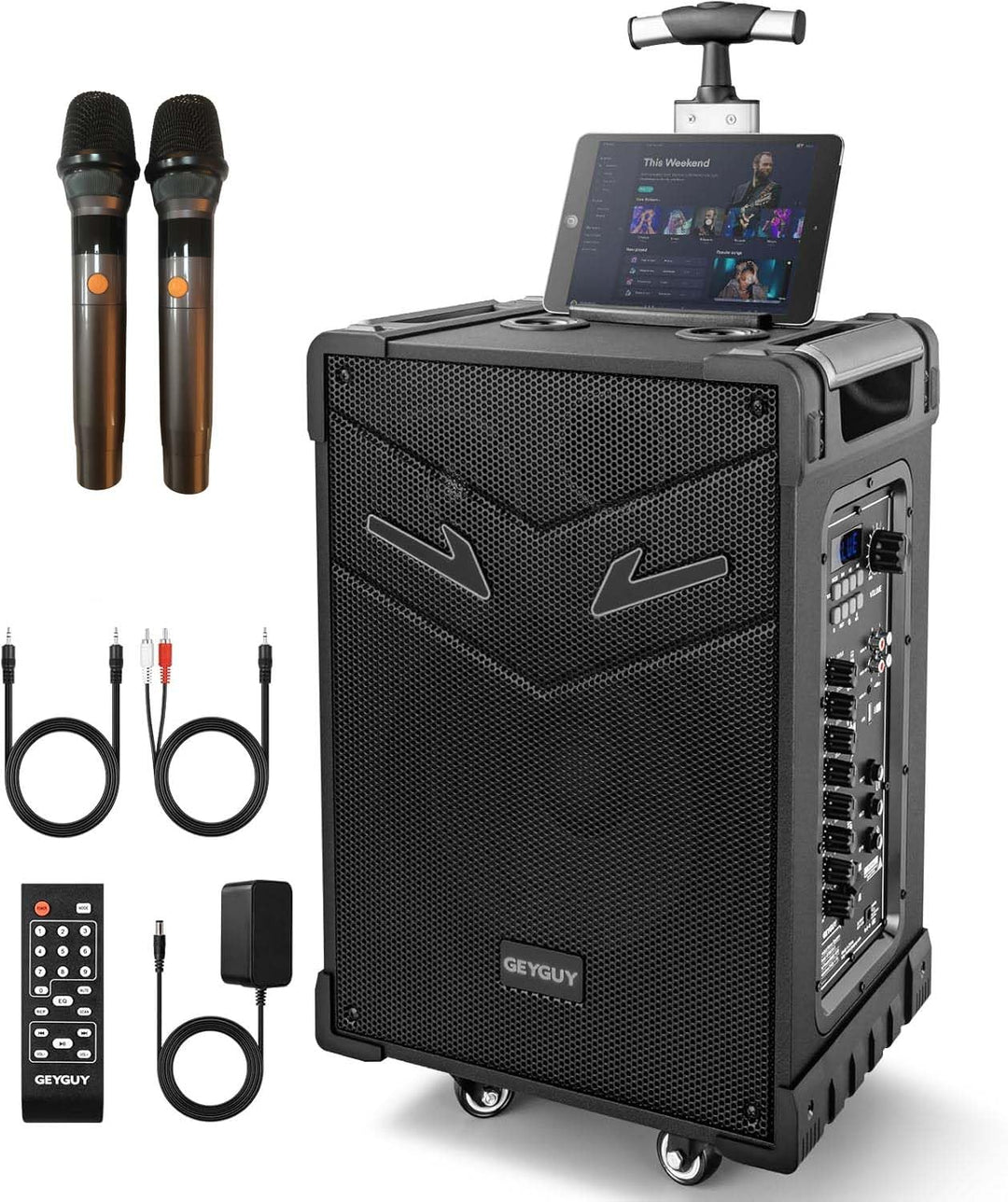 PA-System 3-Wege-Aussenlautsprecher Karaoke-Maschine, wiederaufladbares tragbares Bluetooth 5.0 mit
