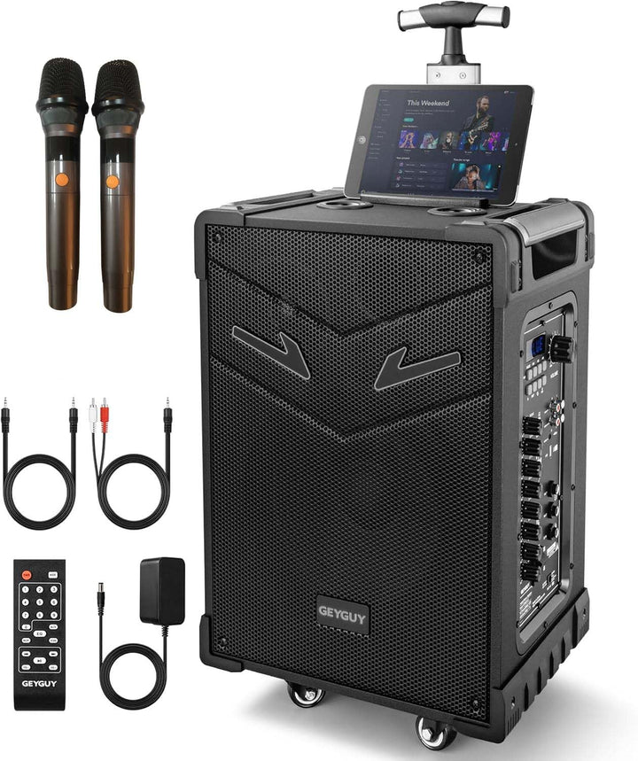 PA-System 3-Wege-Aussenlautsprecher Karaoke-Maschine, wiederaufladbares tragbares Bluetooth 5.0 mit