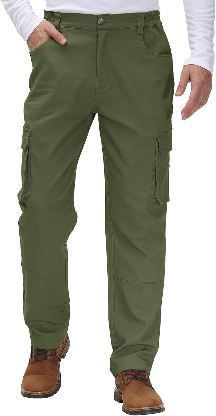 YSENTO Herren Cargohose Männer Arbeitshosen Stretch Chino Kargohosen Vintage Baggy Hosen Baumwolle 4