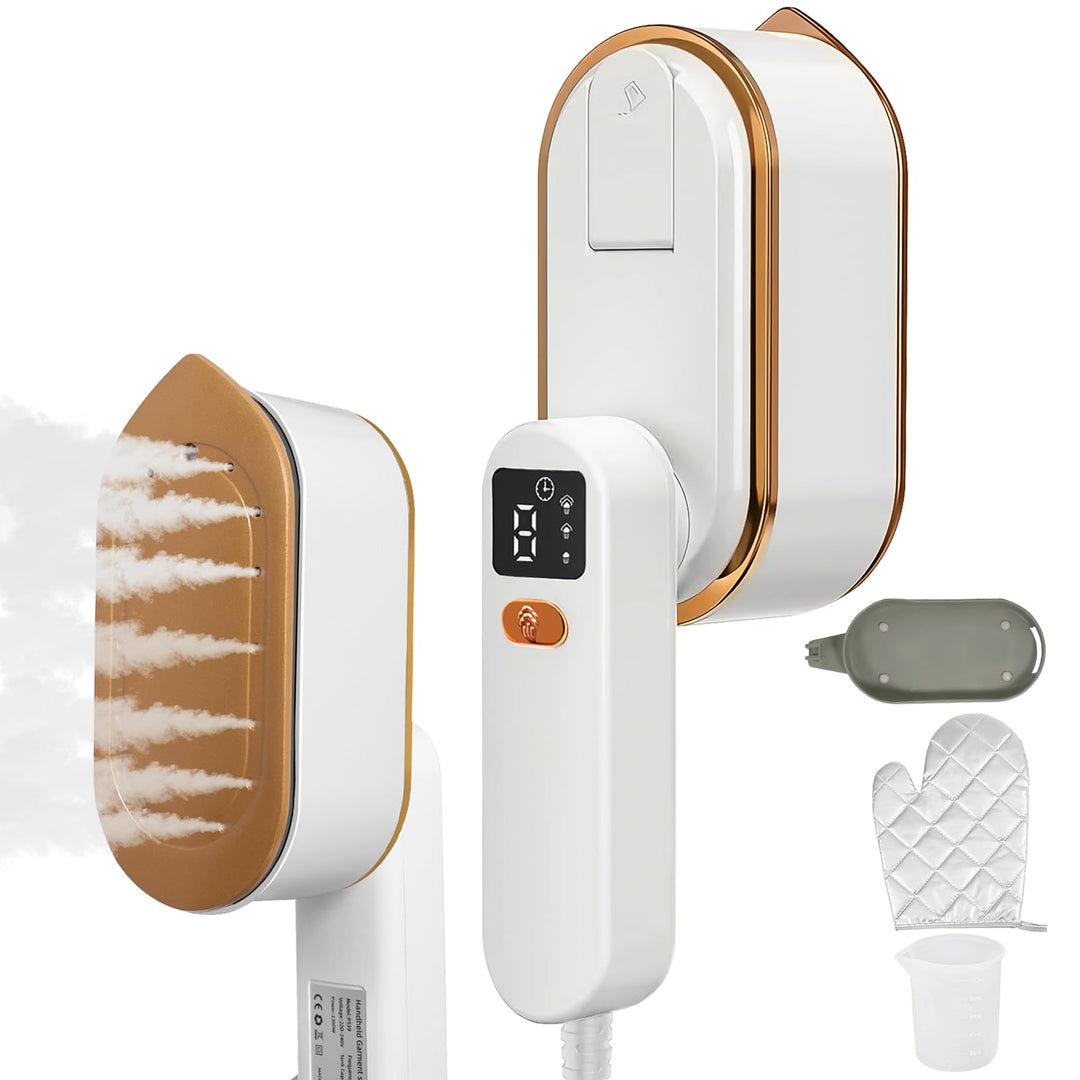 NXPZ 1200W Steamer Dampfglätter, 2-in-1 Handdampfbügeleisen, Tragbares Reisebügeleisen mit 150 Ml Wa