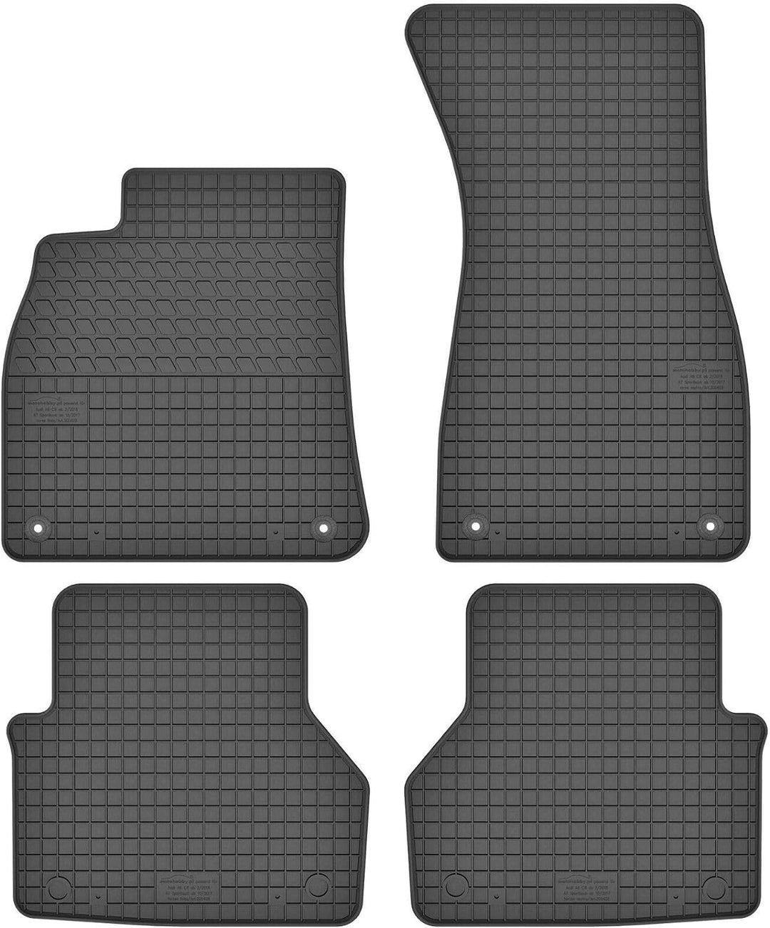 edecor Gummimatten Automatten Gummifussmatten Gummi Fussmatten Satz Set für Audi A6 C8 ab Bj. 2018