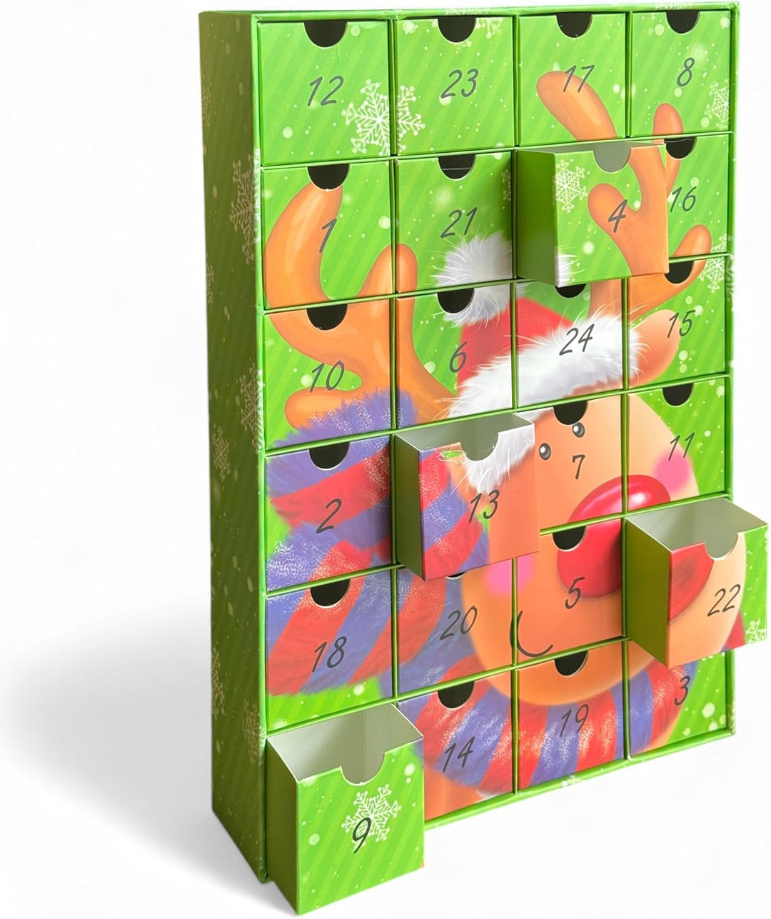 Adventskalender zum selbst Befüllen mit 24 Schubladen-Boxen, DIY-Weihnachtskalender Bastelset (Zahle