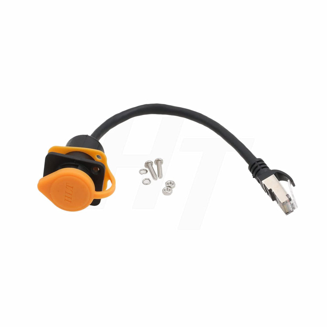 LAN-Ethernet-Netzwerk-Verlängerungskabel, RJ45-Verlängerungskabel, Panelmontage, Buchse, wasserdicht