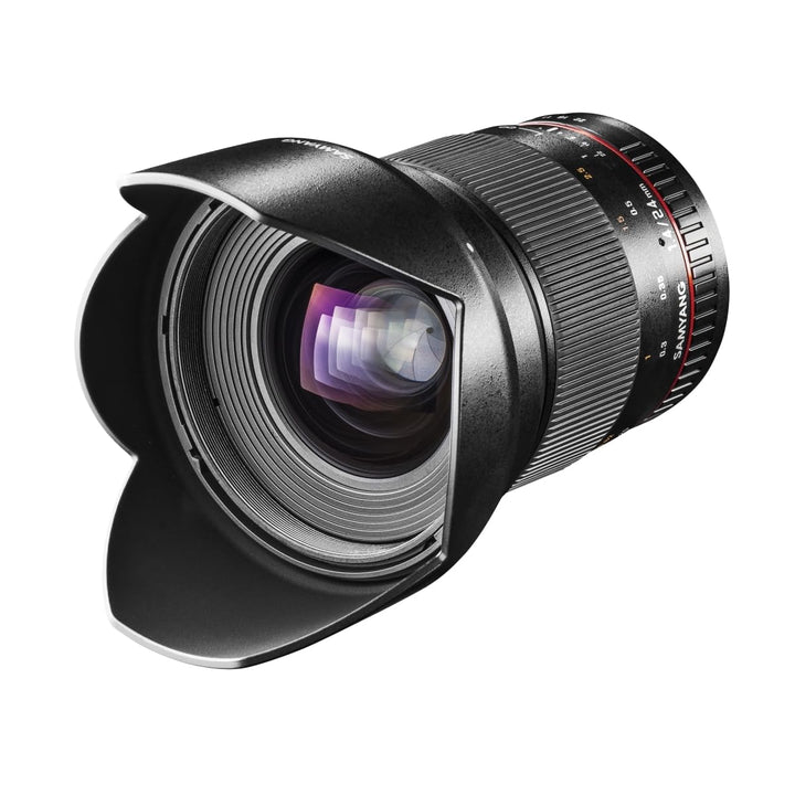 Samyang 24/1,4 Objektiv DSLR Canon EF manueller Fokus Fotoobjektiv, Weitwinkelobjektiv schwarz Canon