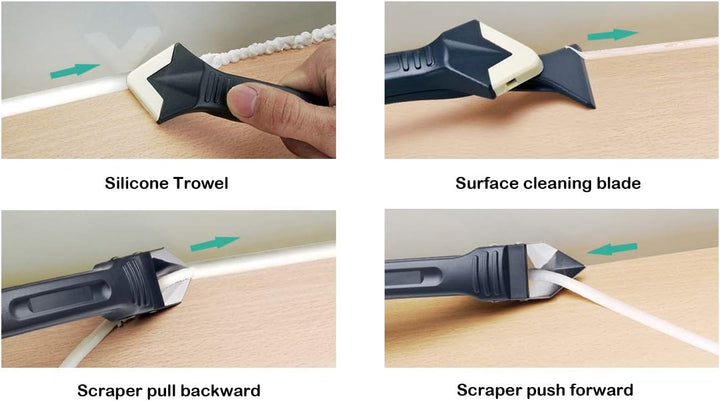 ORXPLUS Tools 3-in-1 Silikon-Abdichtungswerkzeuge, 9 Grössen Pads, Abdichtungswerkzeug-Set, Dichtung
