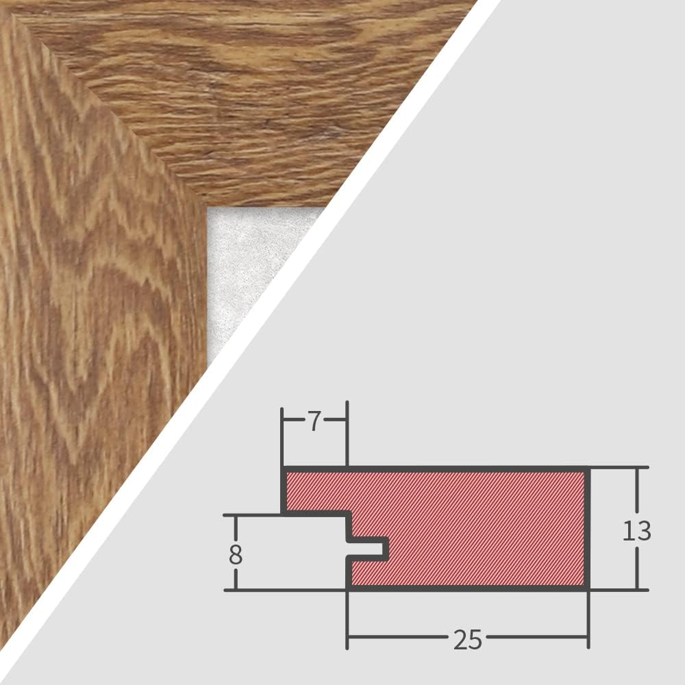 Mende Frames Bilderrahmen Strandhaus Stil 40x50cm I Farbe: Eiche-Optik I Fotorahmen I rustikaler Bil