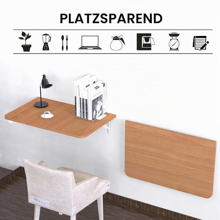 YUMORE Klappkonsole Schwerlast 500mm Regalträger Klappbar weiss - 2 Stück Metall Klappkonsolen Wand