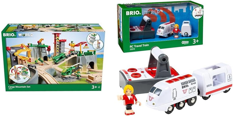 BRIO World 36010 Gebirgs-Frachten Set Deluxe - Eisenbahn-Spass auf Mehreren Ebenen & World 33510 IR