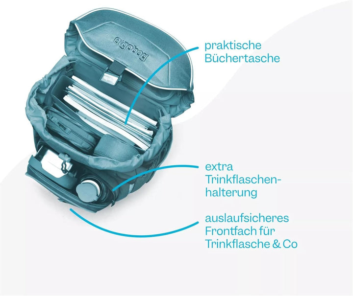 ergobag pack Set ergonomischer Schulrucksack, Set 6-teilig Einheitsgrösse SternzauBär - Pink