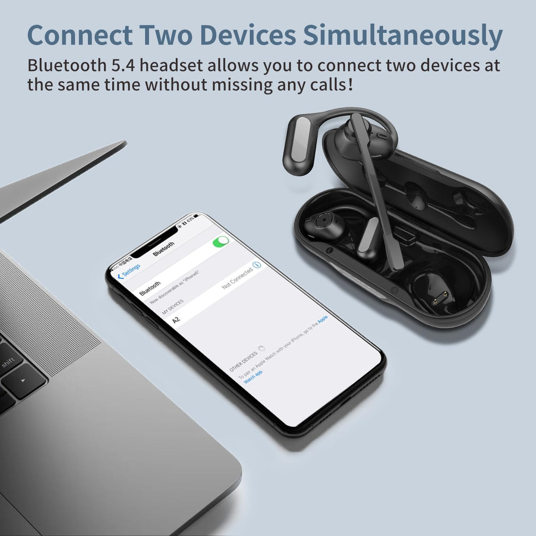 BANIGIPA Open Ear Kopfhörer mit abnehmbarem Mikrofon, True Wireless Earbuds mit DSP Geräuschunterdrü