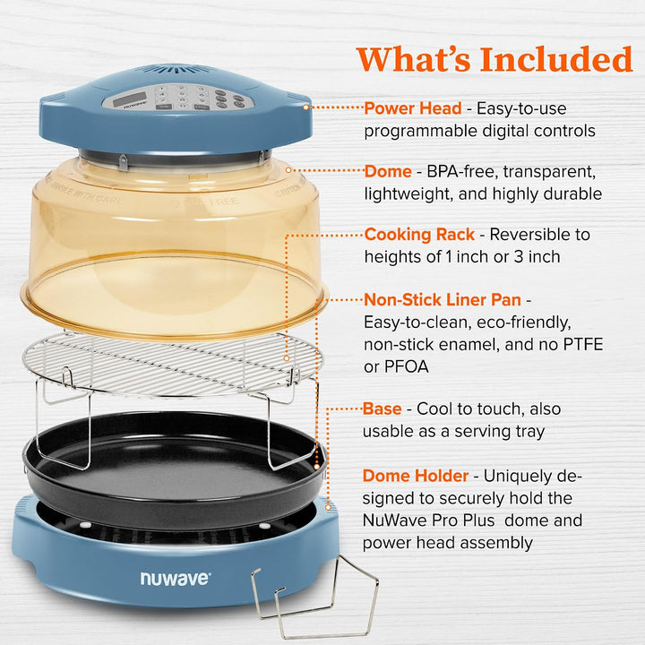 Nuwave Pro Plus 2 Infrarot-Backofen, neu und verbessert, Kochen frisch oder gefroren, ohne Auftauen