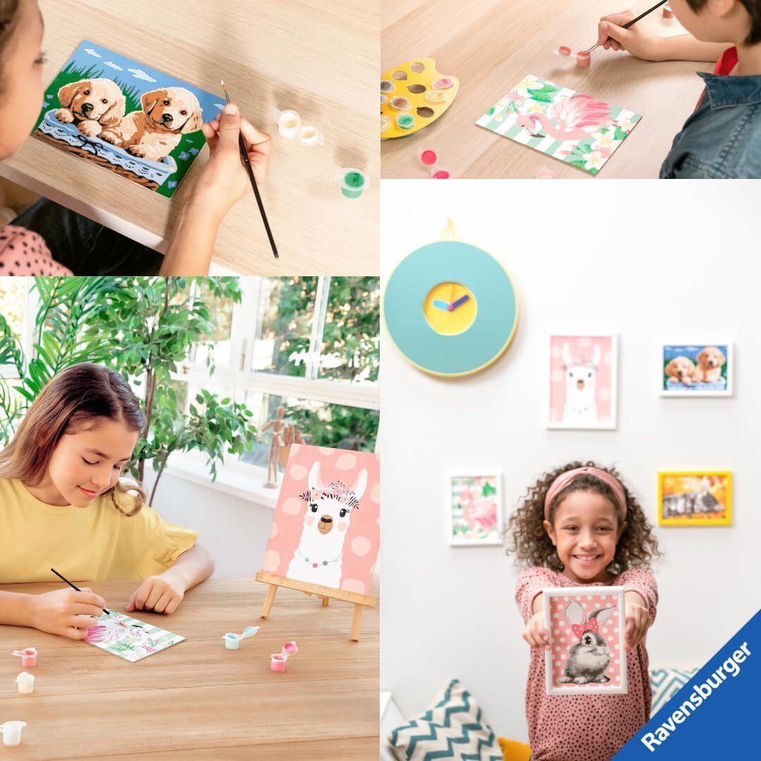 Ravensburger - CreArt D-Serie: Pinguine, Malset nach Zahlen, enthält ein vorgedrucktes Brett, einen