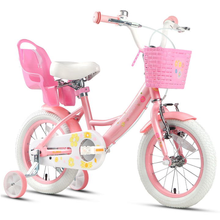Glerc Maggie 12 14 16 20 Zoll KinderFahrrad für 2-12 Jahre Mädchenfahrrad alt mit Puppe-Sitz & Stütz