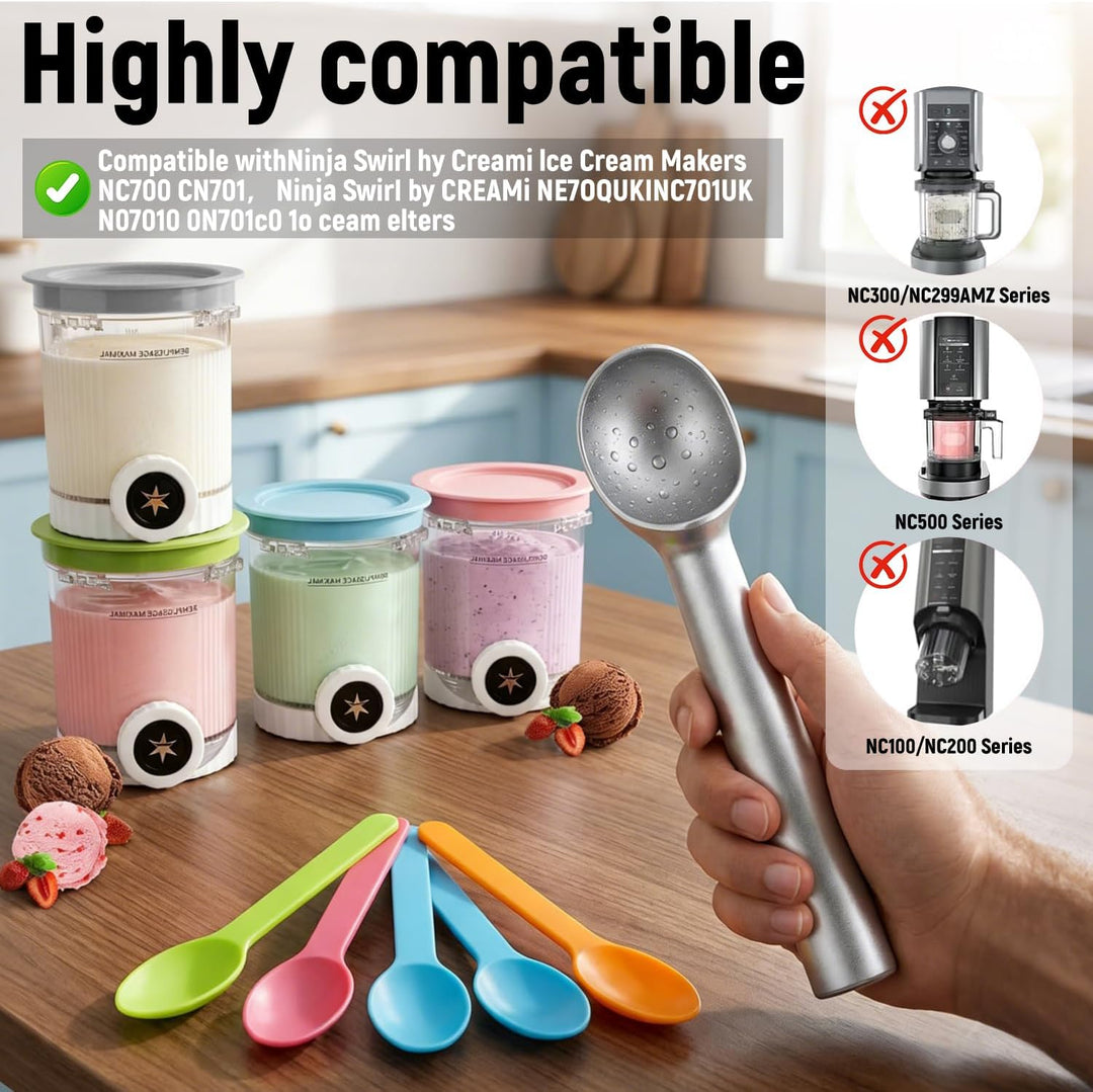 Behälter Kompatibel mit Ninja Swirl CREAMi,für Ninja CREAMi Eiscreme und Softeismaschine, 2 Stück Be