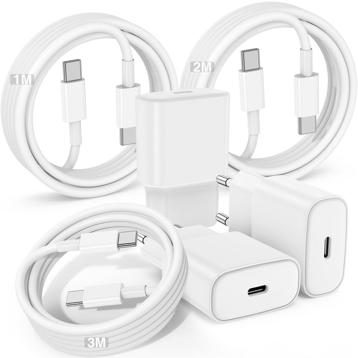 20W USB C Ladegerät & Ladekabel USBC für iPhone 17 16 15 (Pro Max/Pro/Plus),17 Air/16e, USBC Schnell