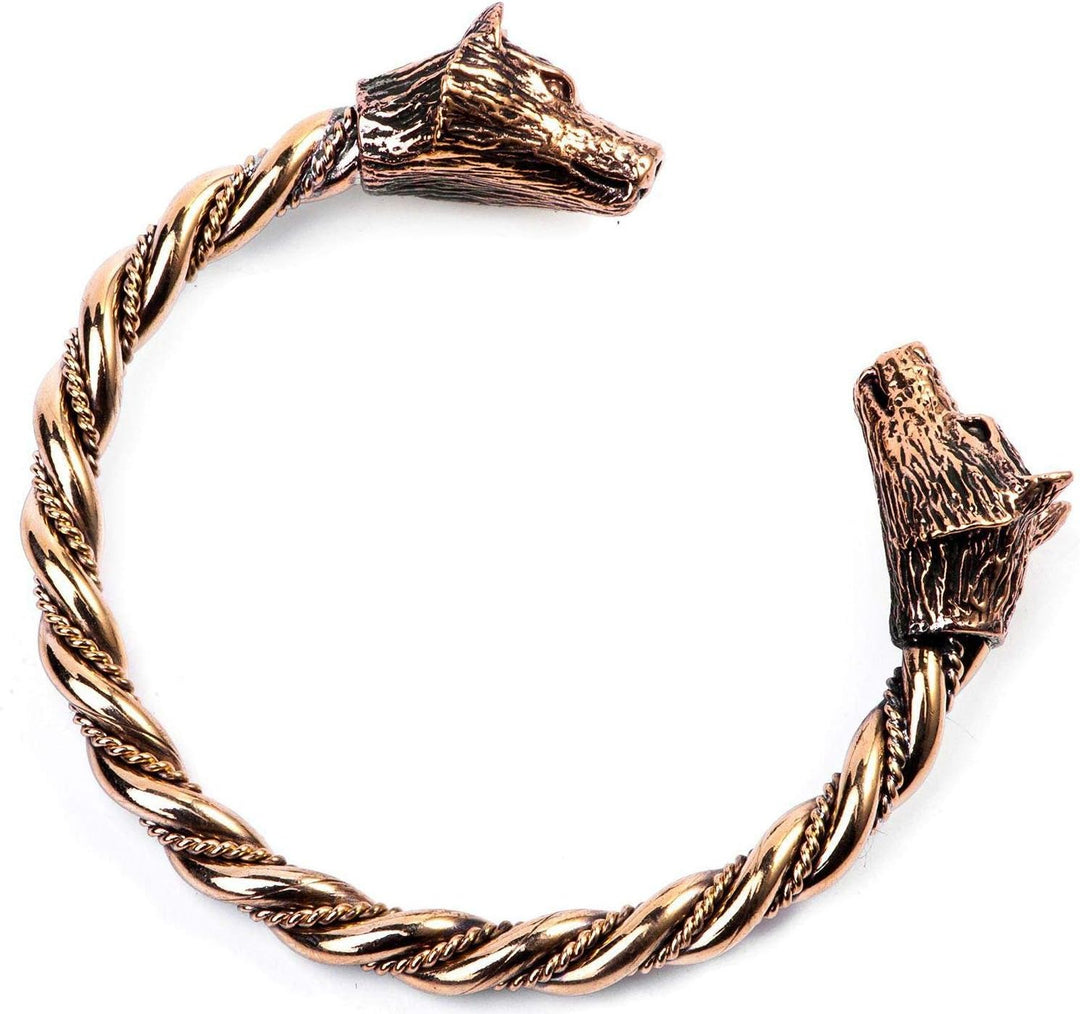 Windalf Frauen Armreif JANA Ø 5.6 cm Wikinger Armschmuck Armband Handarbeit Bronze