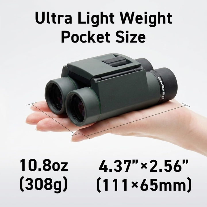 Kenko Fernglas Ultraview EX Pocket 8x25, Dachprisma, leicht und kompakt, IPX7 wasserdicht, hergestel