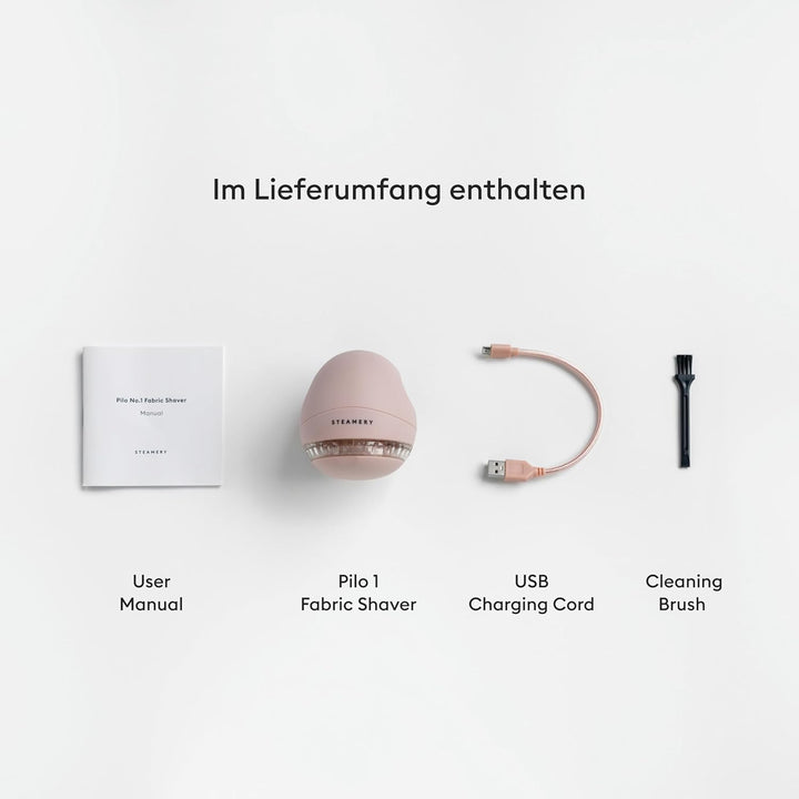 Steamery Fusselrasierer Pilo 1 elektrisch Fusselentferner, entfernt Flusen und Fusseln aus Kleidung