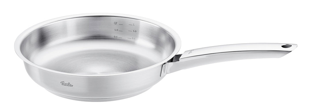 Fissler Pure Collection / Edelstahl-Pfanne (Ø 24 cm) unbeschichtete Stielpfanne, Innenskalierung, 10