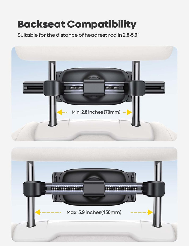 Lamicall Tablet Halterung Auto, Tablet Kopfstützenhalter - Universal KFZ Tablet Halter für 2024 iPad