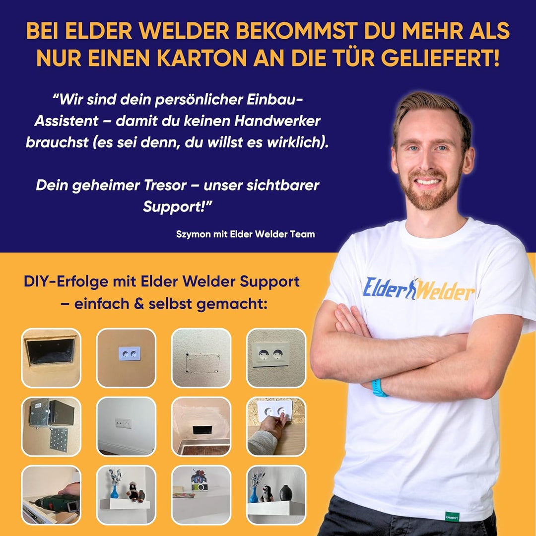 Elder Welder® Steckdosen Safe Tresor Versteck | Jetzt mit Fake-Stecker Funktion | Wandtresor zum Ein