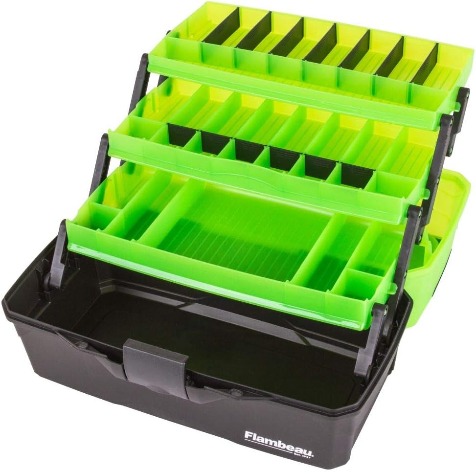 Flambeau Outdoors 6381TB 1-Fach Classic Tray Tackle Box 3-Tray Grün, 3-Tray Grün