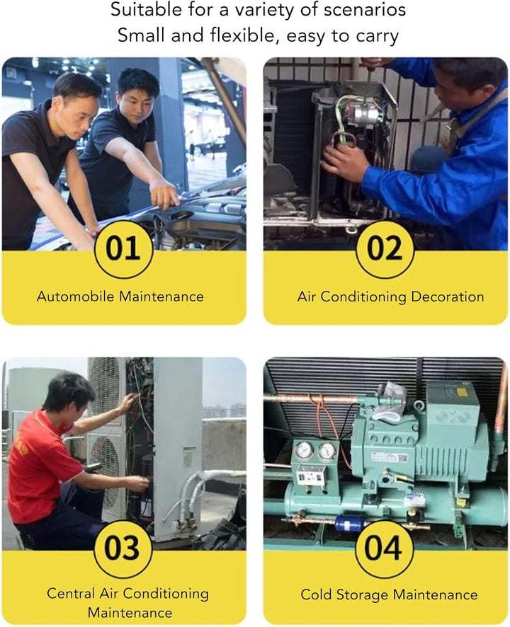Verteilermanometer, Mini-Fluorid-Kältemittel-Manometer für R22, R32, R410A-Kältemittel, G1 / 4-Metal