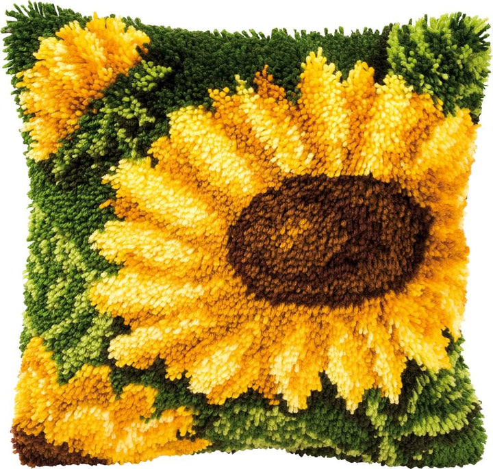 Vervaco Knüpfpackung zum Fertigen eines Knüpfkissen, Baumwolle, weiss, 40 x 40 x 0,3 cm