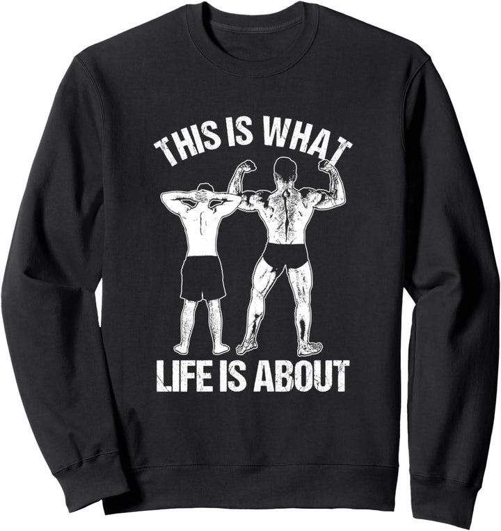 Fitness Sport Vater Und Sohn Kind Workout Fitnessstudio Sweatshirt