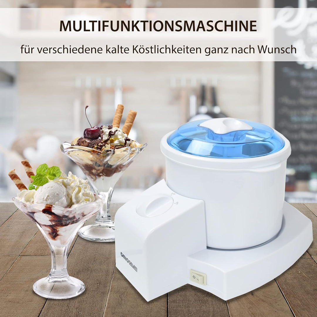 4in1 Eismaschine, Frozen Jogurt-Milchshake Maschine Flaschenkühler Gino Gelati IC-70W