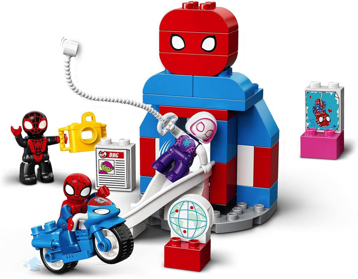 LEGO 10940 DUPLO Marvel Spider-Mans Hauptquartier, Kinderspielzeug zum Bauen mit Spider-Man-Figur fü