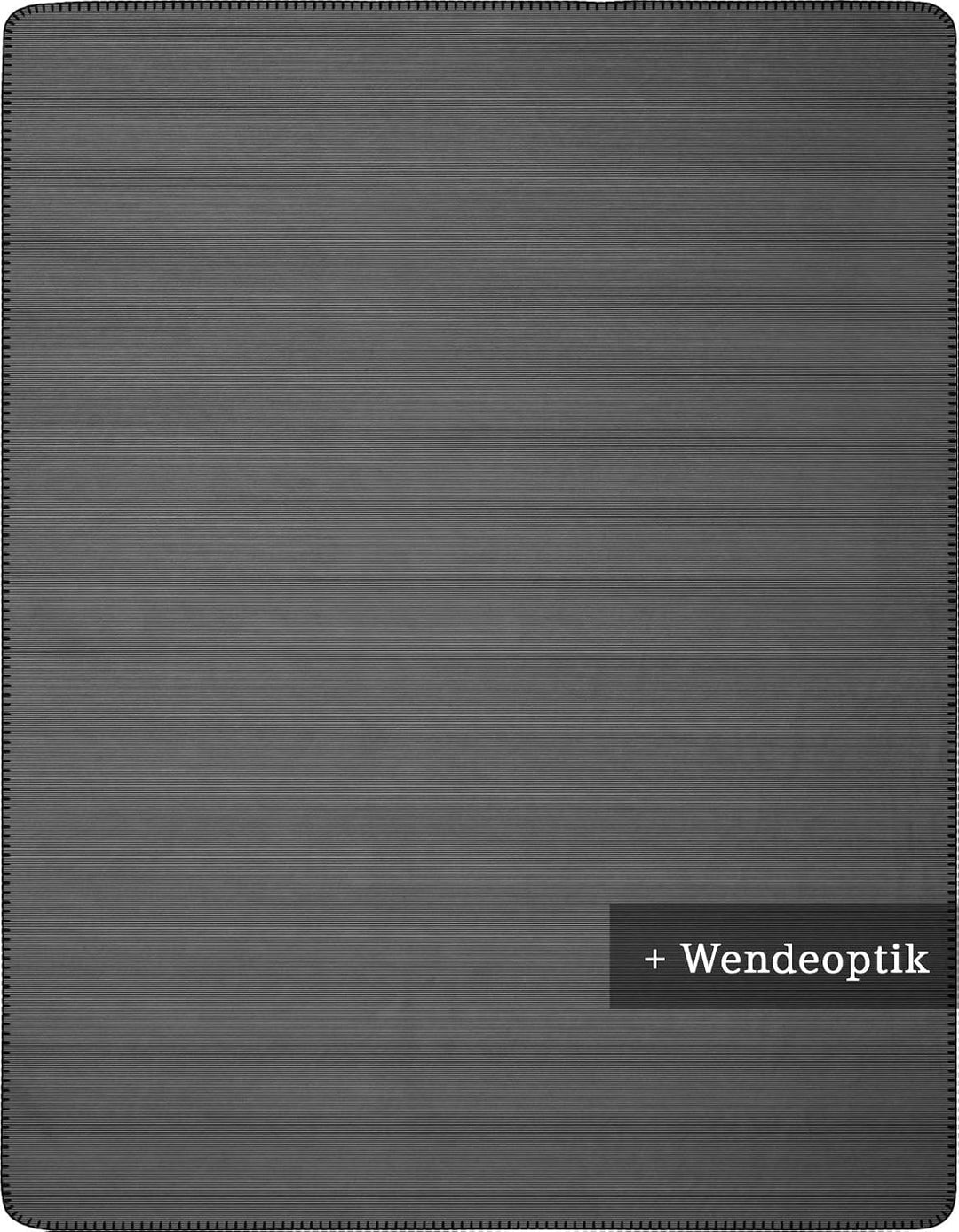 biederlack® Wohndecke Double Optic Anthrazit-Silber, Sofadecke 150x200 cm, Anthrazit-silber
