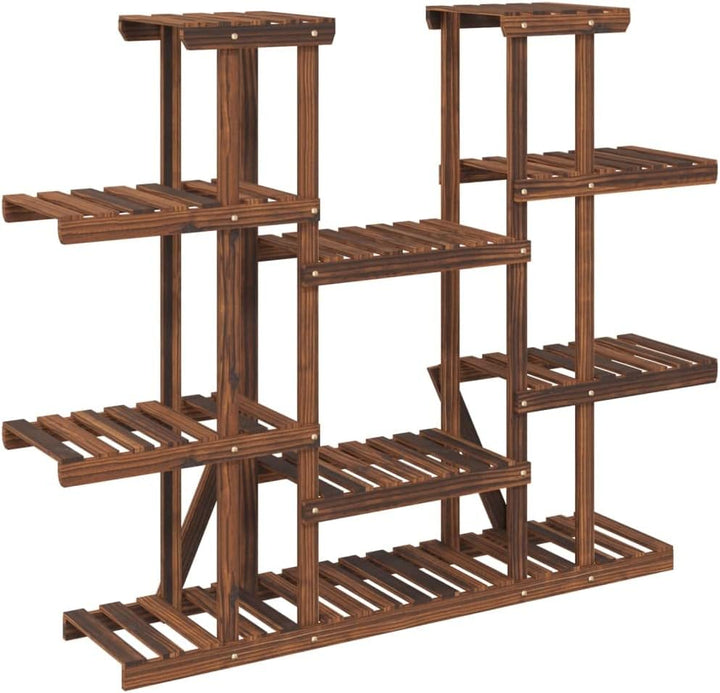 vidaXL Blumenständer 110x25x110,5 cm Massivholz Tanne Ohne Räder/110 x 25 x 110.5 cm Braun, Ohne Räd