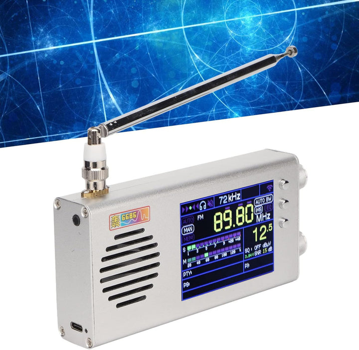 TEF6686 Vollband-Radioempfänger, Tragbares Digitales AM-FM-Stereoradio mit 3,2-Zoll-LCD-Bildschirm,