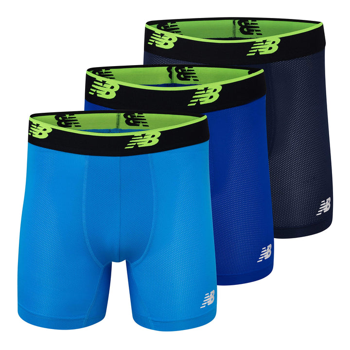 New Balance Herren No Fly Mesh-Jersey-Boxershorts, Atmungsaktiv, Leicht, Feuchtigkeitsableitend, 3 S