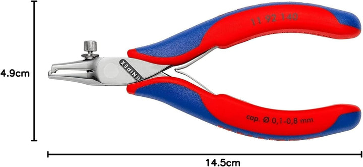 Knipex Elektronik-Abisolierzange mit Mehrkomponenten-Hüllen 140 mm 11 92 140