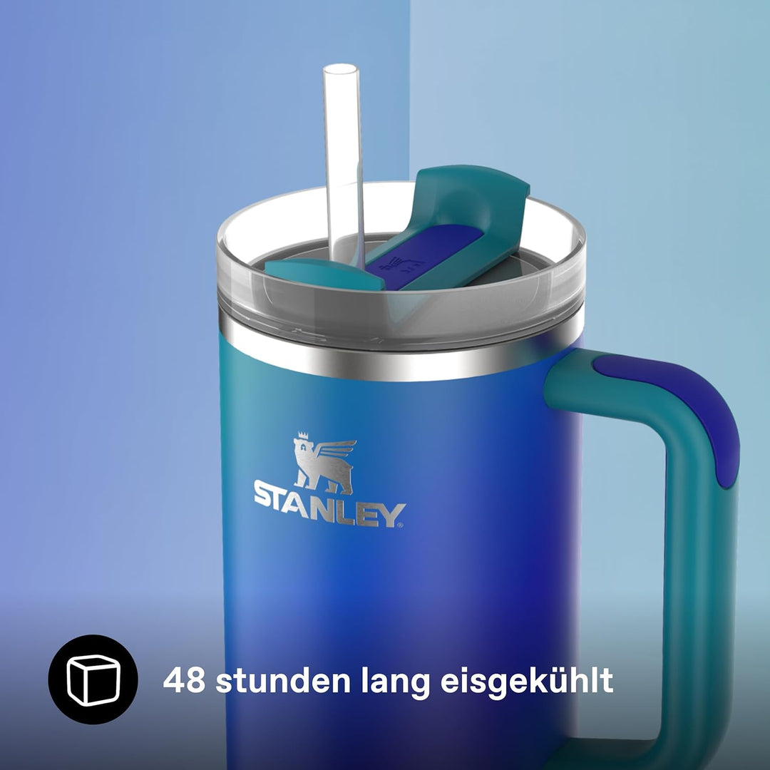 Stanley 1913 Quencher H2.0 Flowstate Trinkflasche Mit Strohhalm - Thermobecher Kühlt 11 Stunden - 48