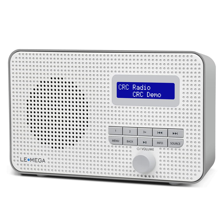 LEMEGA DR1 Tragbares DAB/DAB+ und UKW-Digitalradio,DAB-Radio mit Handbedienung,Doppelalarm,Schlummer