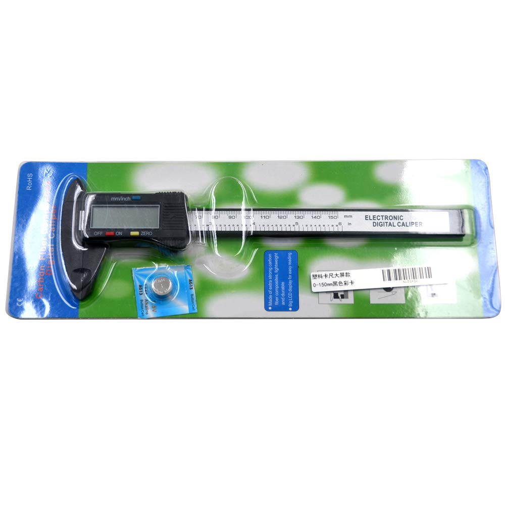 Messschieber mit grossem LCD-Bildschirm, automatische Abschaltung, 0-150 mm, ±0,2 mm genau, Kunststo