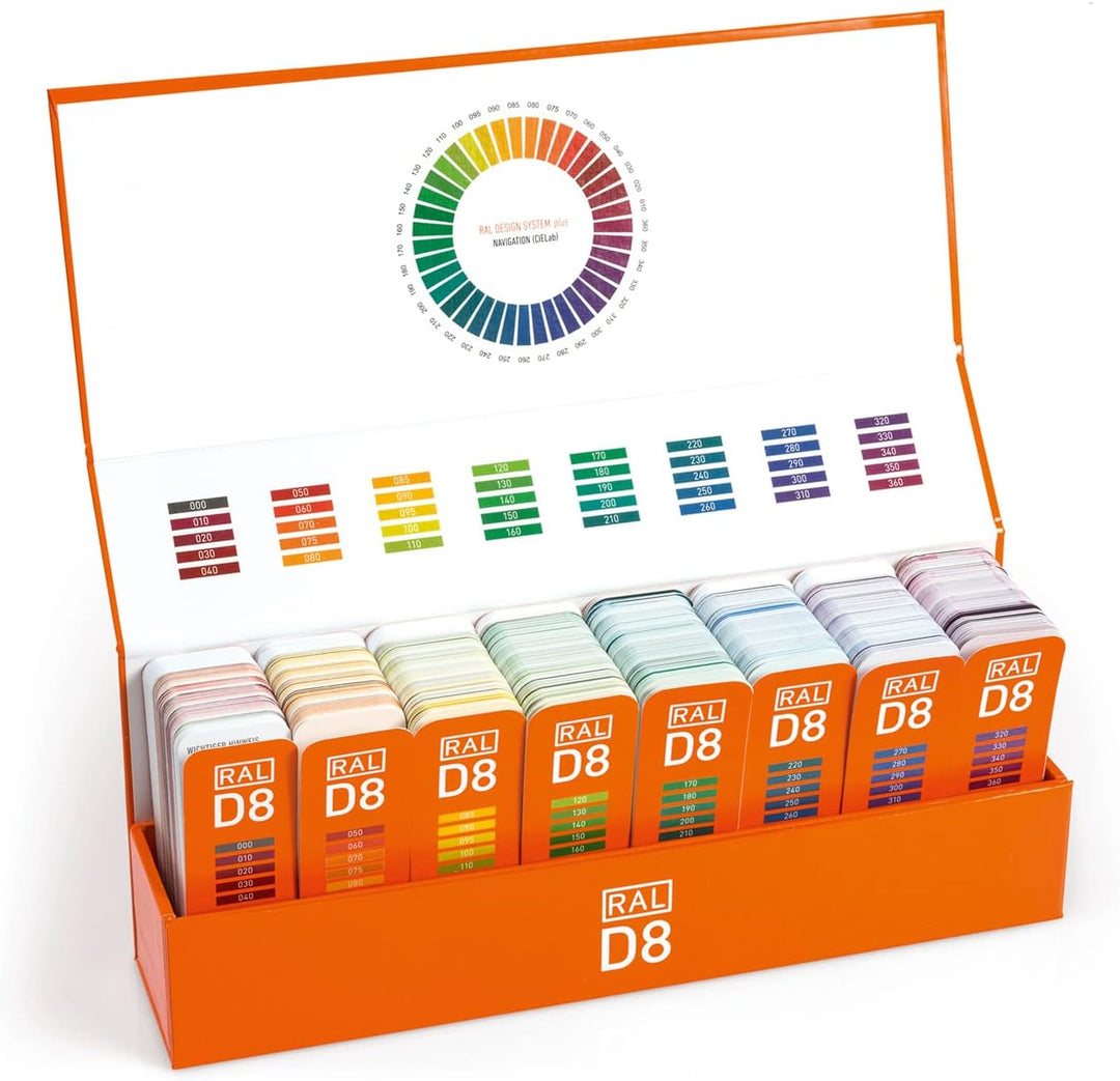RAL D8 Farbfächer, 1.825 Farbtöne, semi-matt – 8 handliche