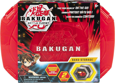 BAKUGAN 6045138 / #20115348 - Storage Case, Aufbewahrungskoffer mit extra Basic Ball, Dragonoid (rot