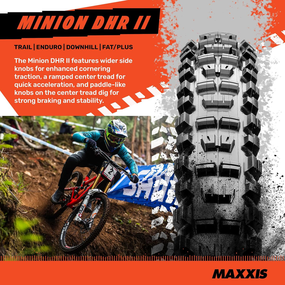 Maxxis Unisex – Erwachsene Minion DHR II Reifen, Schwarz, 27.5 X 2.30 27.5 X 2.30 Schwarz, 27.5 X 2.