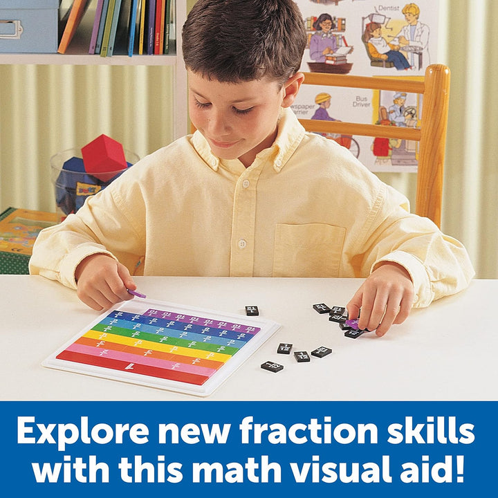 Learning Resources Rainbow Fraction Tiles with Tray 10 x 12.8 x 1.3 inches