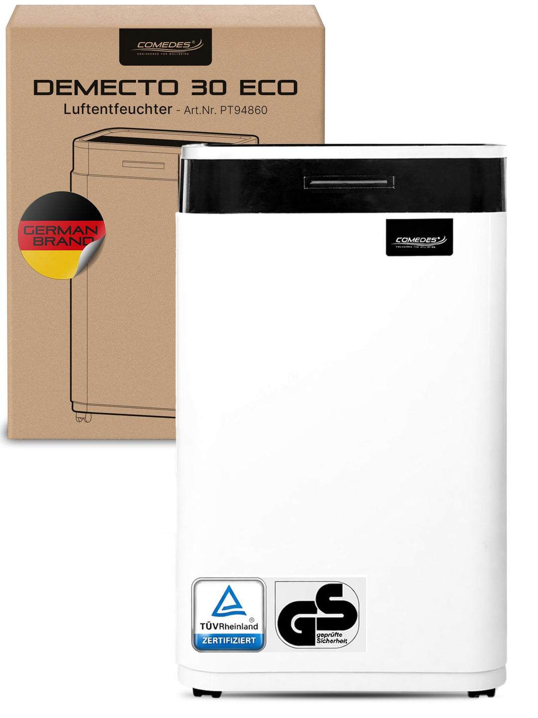 Comedes Demecto 30 eco – Luftentfeuchter Bautrockner (max. 25 Liter / 24h) Geeignet für alle Räume u