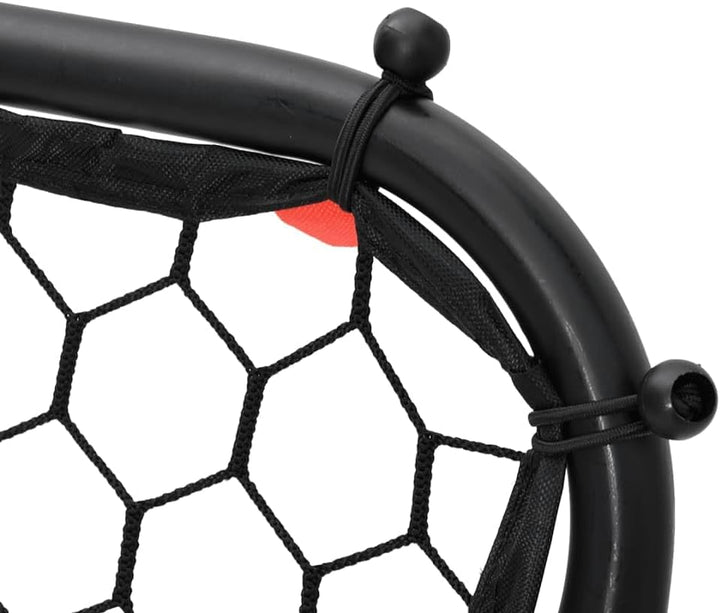 vidaXL Fussball-Rebounder Verstellbar Schwarz 84x73x60-80 cm Stahl