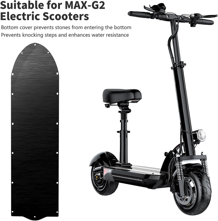 Scooter Bottom Plate, kompatibel mit Ninebot Max G2 G65, Untere Batterieabdeckung aus rostfreiem Sta