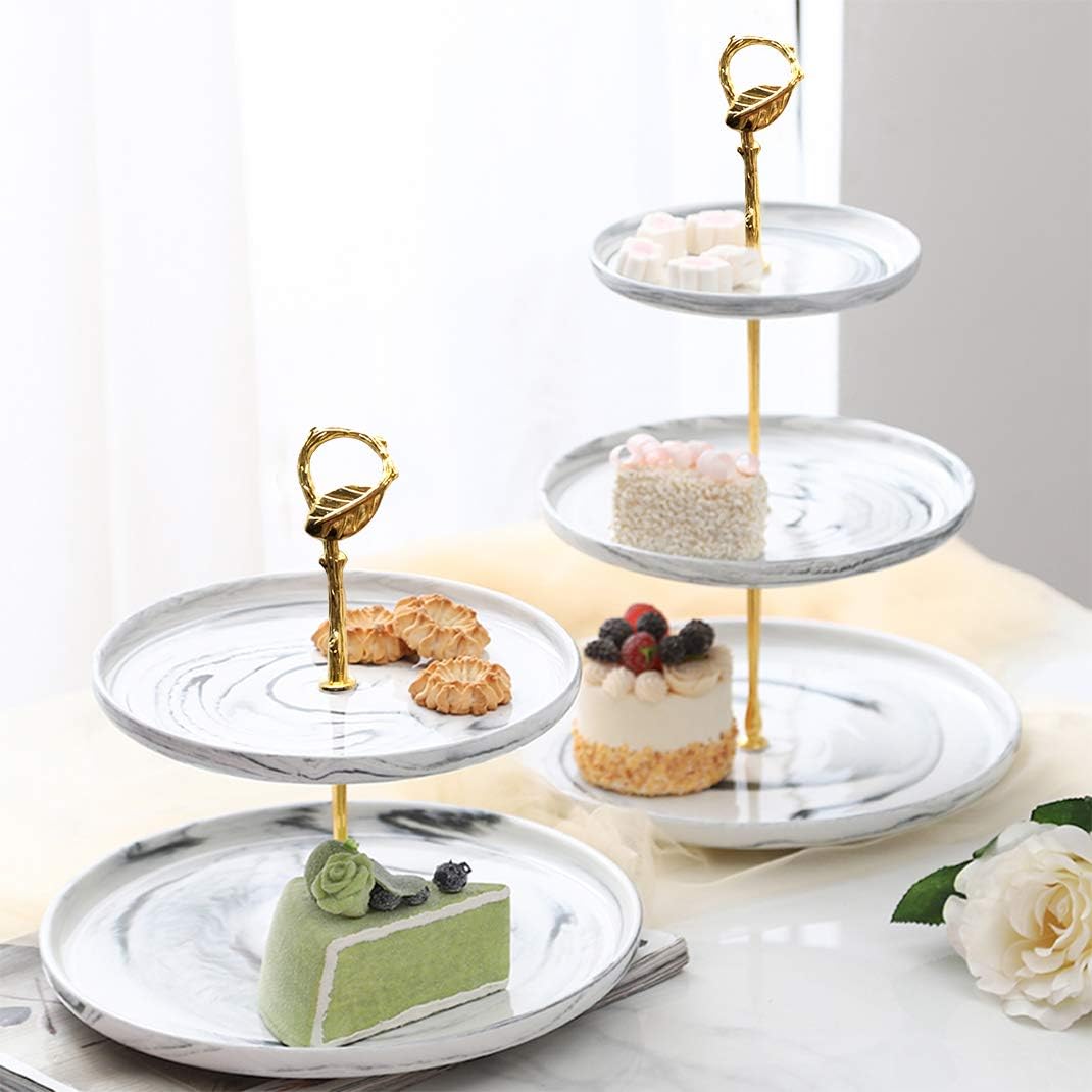 iSuperb 5 Sätze 3 Stufige Cupcake Ständer Hardware Griffe, Vintage Tablettständer Mittelhalter mit S